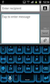 Blue Tech Keyboard Skin 3 تصوير الشاشة