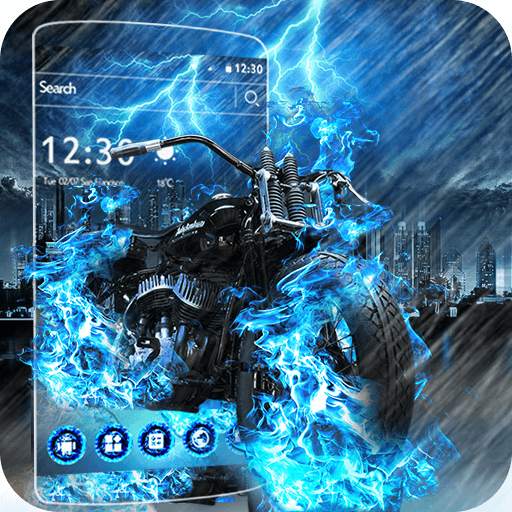 Blue Flame Motorcycle Theme 1.1.4