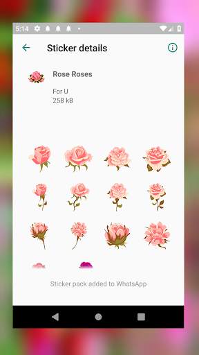 Flowers Sticker for WhatsApp WAStickerApps 🌹🌺💝 screenshot 4