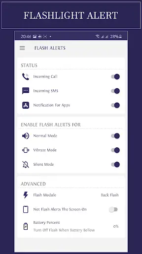 Flash Alerts on Call and SMS - Flash Notification screenshot 2