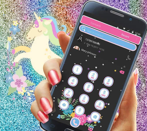 Diamond pearl shiny romantic unicorn theme screenshot 5