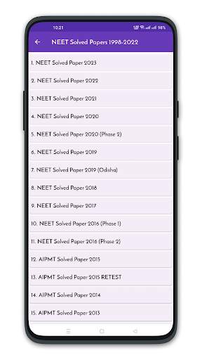 NEET Solved Papers Offline screenshot 2