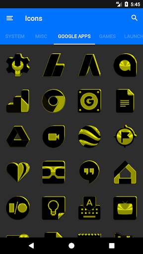 Black and Yellow Icon Pack screenshot 7