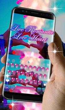 Live 3D Romantic Love Heart Keyboard Theme screenshot 3