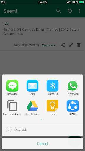 Saemi - Text Message Saver, Copier | Whatsapp screenshot 6
