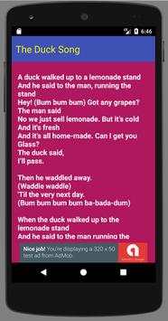 Duck Song Lyrics screenshot 3