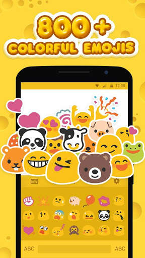 Gold Cheese Keyboard Theme - Emoji & Gif screenshot 2