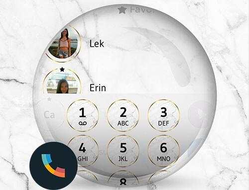 Marble White Phone Dialer Theme screenshot 6