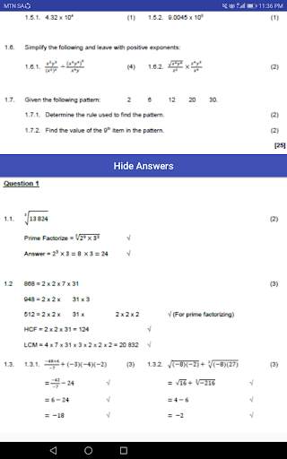 Grade 8 Mathematics Mobile Application screenshot 7