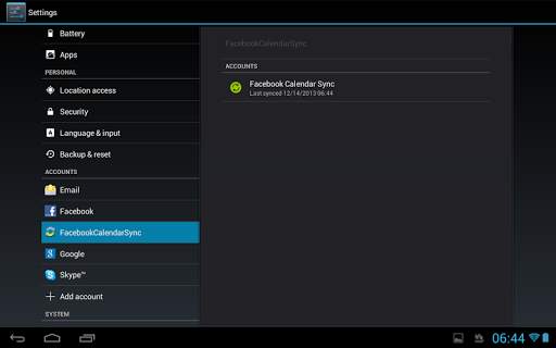 Calendar Sync for Facebook screenshot 5