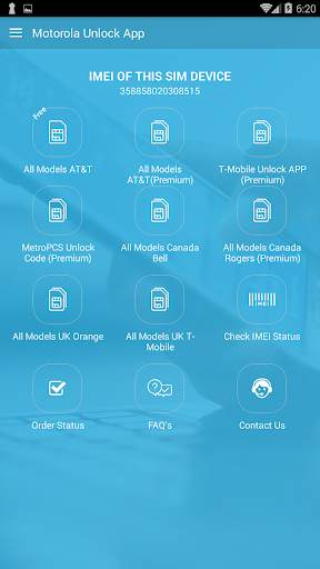 Free Unlock Network Code for Motorola SIM screenshot 1