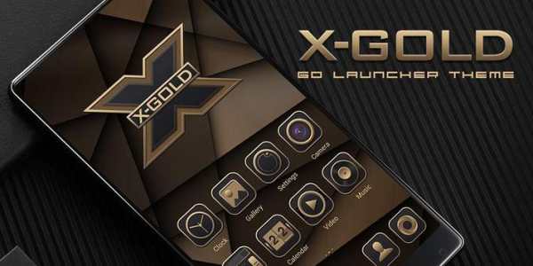 X-Gold Go Launcher Theme screenshot 5