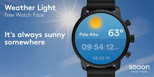 Weather Light Watch Face 1 تصوير الشاشة