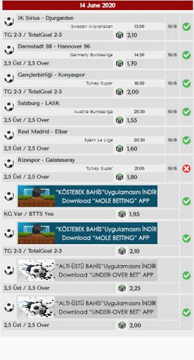 Betting Mobile / Sports Prediction / 95% Success screenshot 7