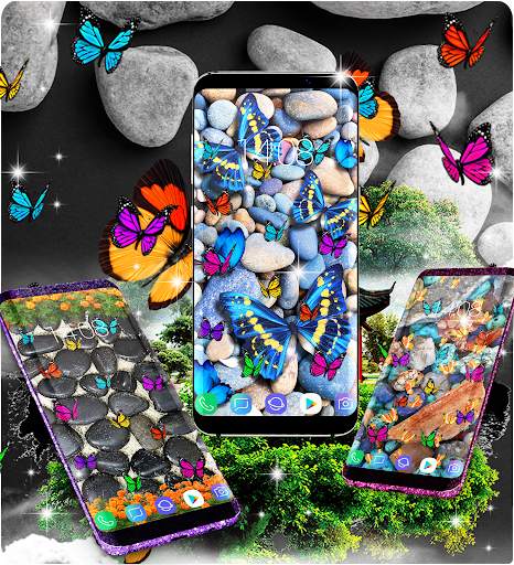 Butterfly stones hd live wallpaper screenshot 6