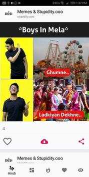 Hindi Jokes Desi Memes Download App screenshot 1