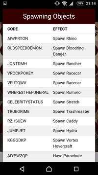 Cheat Codes for GTA San Andrea screenshot 3
