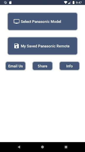 Remote Control for Panasonic T screenshot 1