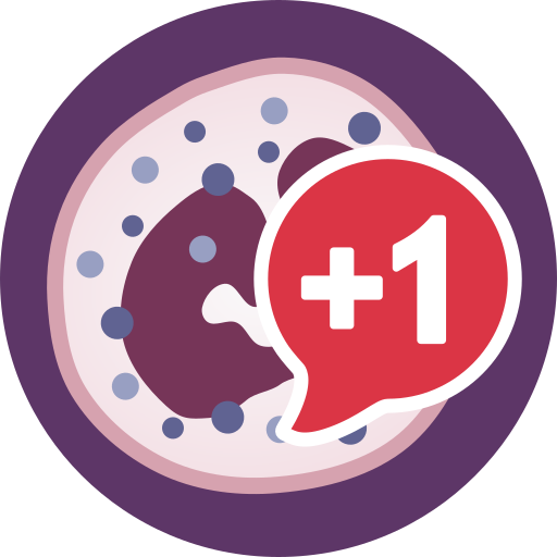 HemaCount: white blood cell counter, hemogram file icon