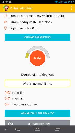 Virtual AlcoTest screenshot 1