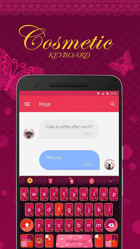 Cosmetic Girl Keyboard Theme screenshot 2