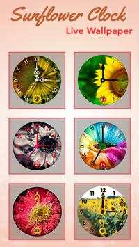 Sunflower Clock Live Wallpaper screenshot 5