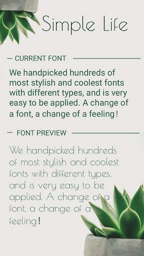 Simple Life Font for FlipFont,Cool Fonts Text Free screenshot 1