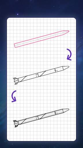 How to draw rockets, spaceship screenshot 4