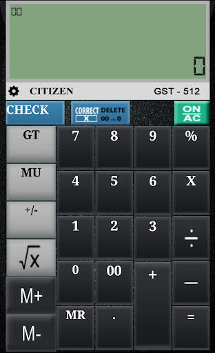 CITIZEN CALCULATOR screenshot 1