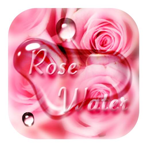 Pink Rose Flower Drops Theme 10001003