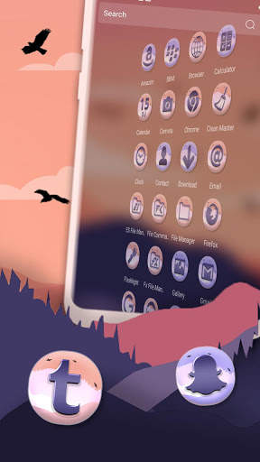 Mountains Painting Launcher Theme screenshot 3