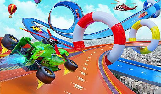 Flying Formula Car Race Game screenshot 4