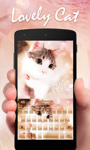 Lovely Cat Keyboard Theme स्क्रीनशॉट 1