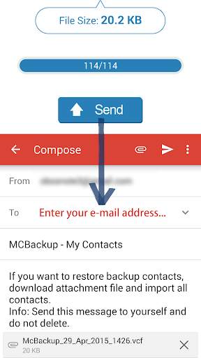 MCBackup - My Contacts Backup screenshot 2