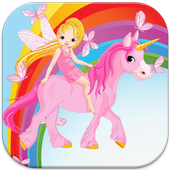 Pink Princess unicorn run icon
