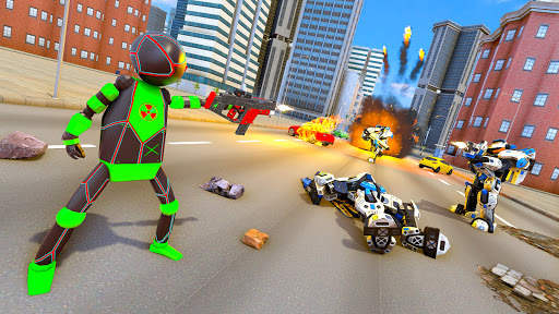 Stickman Robot Car Transform: War Robot Games screenshot 1