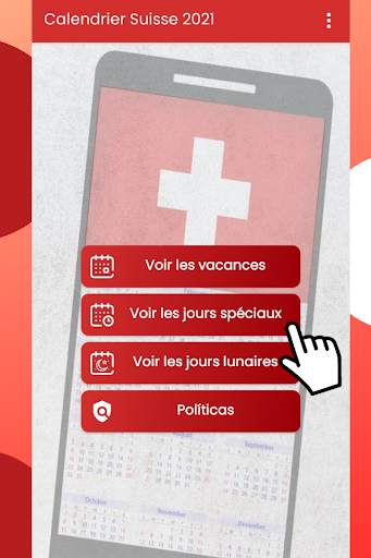Calendrier Suisse 2021 pour mobile gratuit screenshot 4