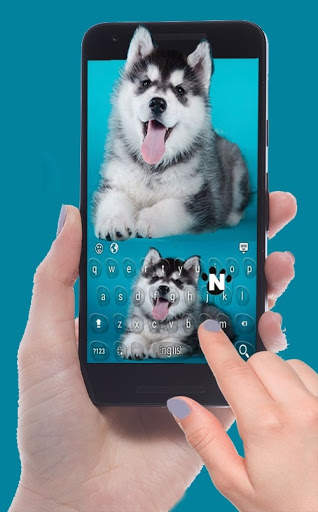 Siberian Husky Puppies Keyboard स्क्रीनशॉट 8