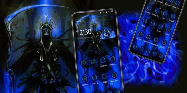 Scary Blue Skull Theme screenshot 4