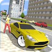Taxi Driver 3D Simulator Game logo