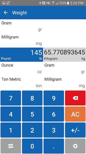 Convert Units Plus - Free App screenshot 4