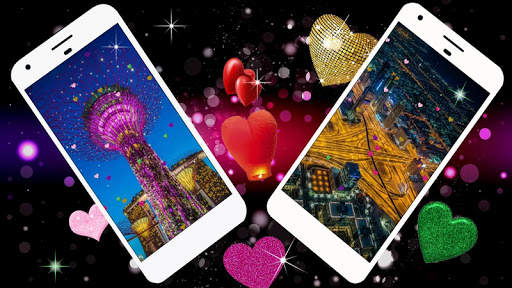 Singapore Night Live Wallpaper screenshot 2