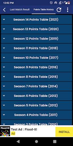 I.P.L Points Table Cricket screenshot 8