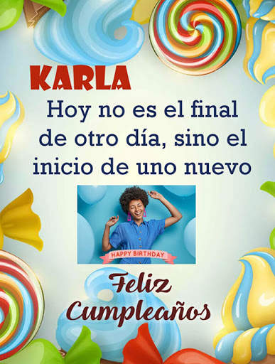 Tarjetas de cumpleaños con foto y nombre screenshot 16