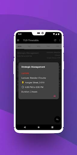 TUD Timetable (DIT) 5 تصوير الشاشة