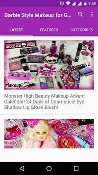 Barbie Style Makeup for Girls Video - Makeup Salon screenshot 2