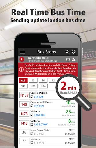 London Bus Time Tracker screenshot 1