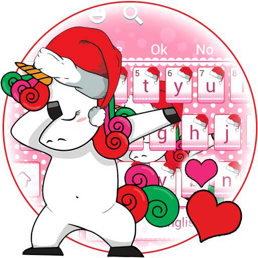 Cute Christmas Unicorn Keyboard Theme 10001001