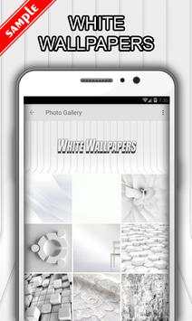 White Wallpapers 1 تصوير الشاشة