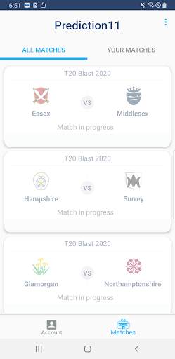 Prediction11- Cricket Fantasy Teams Generating App screenshot 2